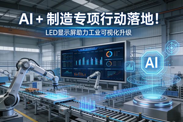 AI+制造专项行动落地！维康国际LED显示屏助力工业可视化升级